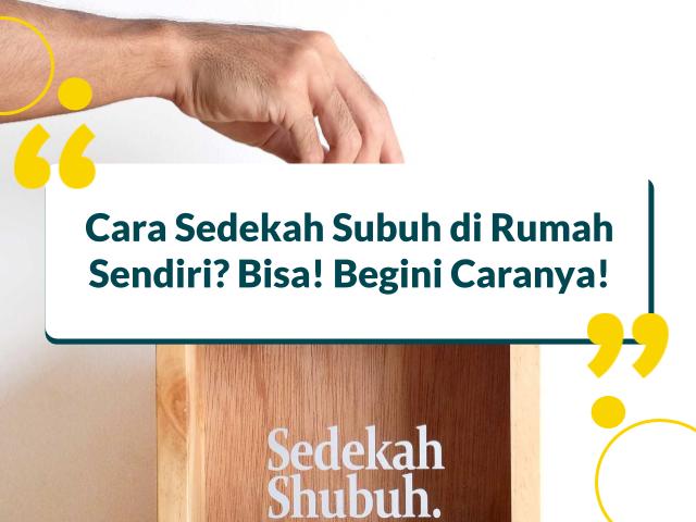 panduan sedekah subuh sendiri