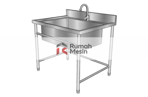 cara mengatur area cuci piring 1 bak