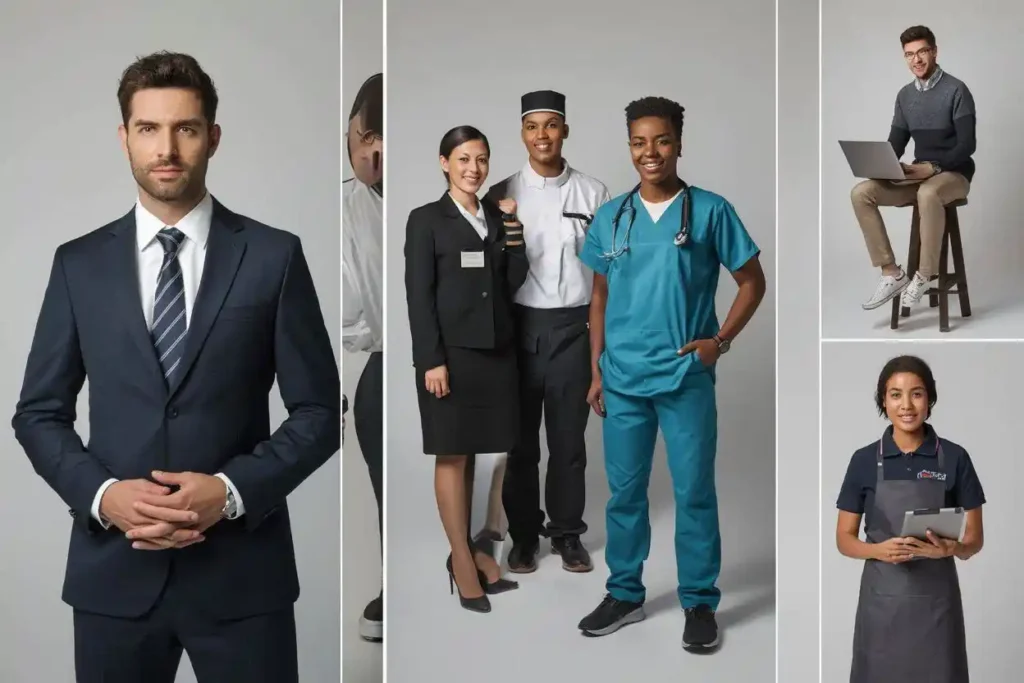 Contoh seragam kerja profesional untuk berbagai industri dan jenis pekerjaan