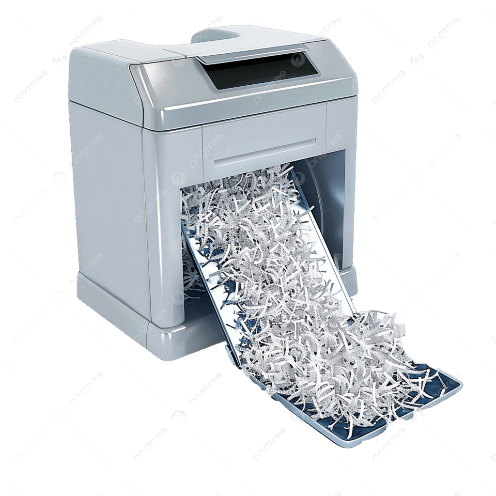 cara kerja mesin shredder kertas