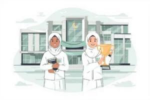 Ilustrasi SMP Islam berkualitas wilayah Jogja dengan suasana belajar islami yang nyaman dan berprestasi