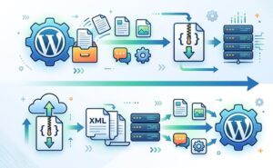 panduan export import wordpress